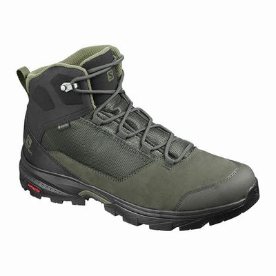 Férfi Salomon OUTWARD GORE-TEX Túrabakancs SA9360241 Olivazöld/Fekete